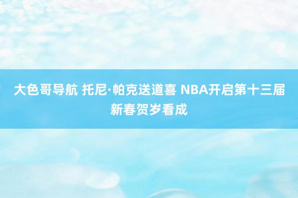 大色哥导航 托尼·帕克送道喜 NBA开启第十三届新春贺岁看成