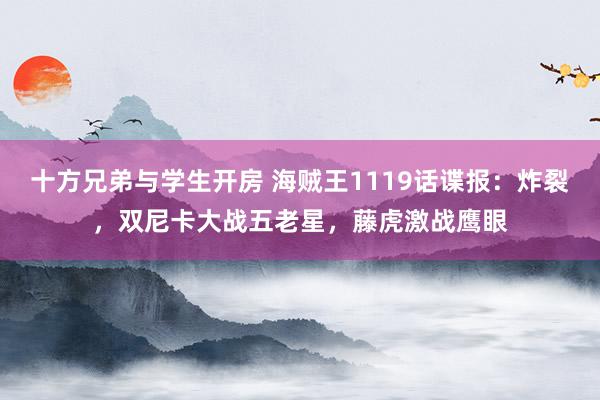 十方兄弟与学生开房 海贼王1119话谍报：炸裂，双尼卡大战五老星，藤虎激战鹰眼