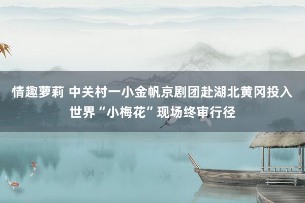 情趣萝莉 中关村一小金帆京剧团赴湖北黄冈投入世界“小梅花”现场终审行径