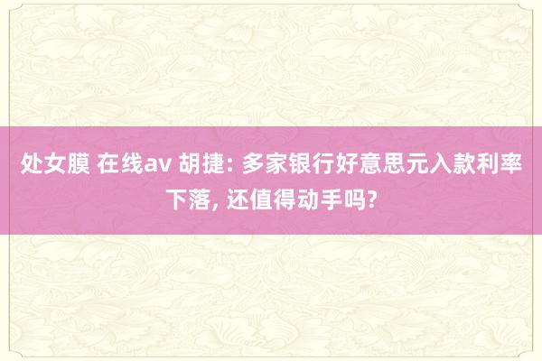 处女膜 在线av 胡捷: 多家银行好意思元入款利率下落, 还值得动手吗?