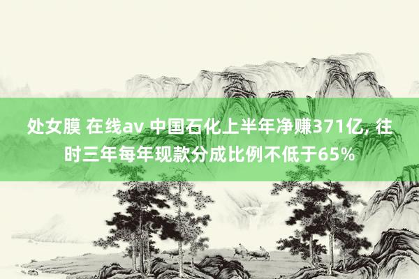 处女膜 在线av 中国石化上半年净赚371亿, 往时三年每年现款分成比例不低于65%